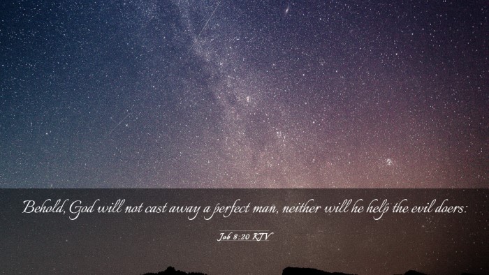 Picture 03 - Job 8:20 KJV Desktop Wallpaper - Behold, God will not cast away a perfect man, - Desktop Bible Verse Wallpaper