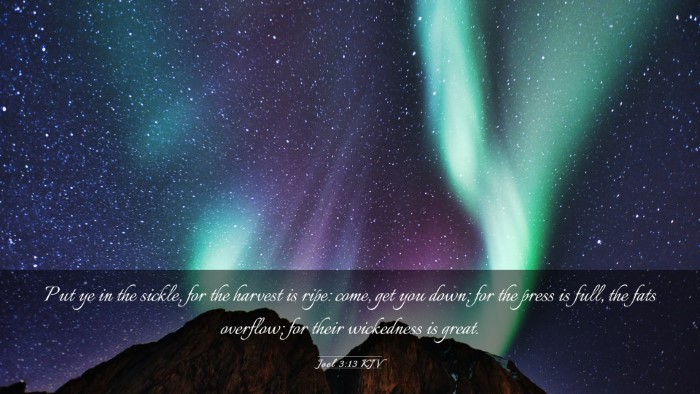 Picture 03 - Joel 3:13 KJV Desktop Wallpaper - Put ye in the sickle, for the harvest is ripe: - Desktop Bible Verse Wallpaper
