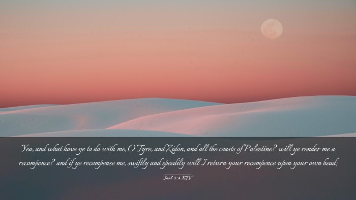 Picture 03 - Joel 3:4 KJV Desktop Wallpaper - Yea, and what have ye to do with me, O Tyre, and - Desktop Bible Verse Wallpaper