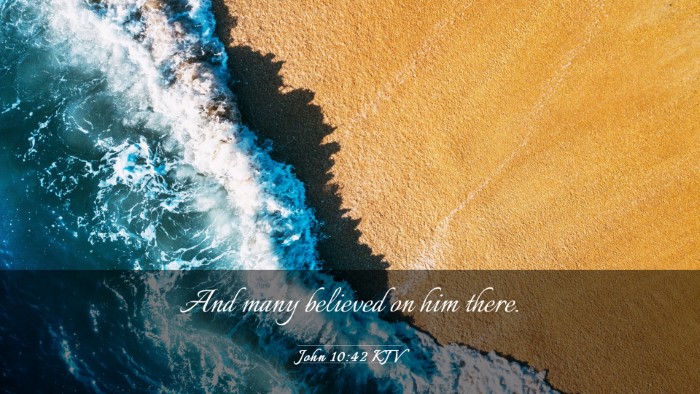 Picture 03 - John 10:42 KJV Desktop Wallpaper - And many believed on him - Desktop Bible Verse Wallpaper