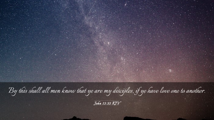 Picture 03 - John 13:35 KJV Desktop Wallpaper - By this shall all men know that ye are my - Desktop Bible Verse Wallpaper