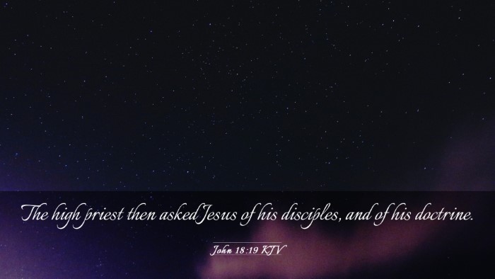 Picture 03 - John 18:19 KJV Desktop Wallpaper - The high priest then asked Jesus of his - Desktop Bible Verse Wallpaper