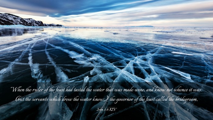 Picture 03 - John 2:9 KJV Desktop Wallpaper - When the ruler of the feast had tasted the water - Desktop Bible Verse Wallpaper
