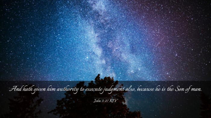 Picture 03 - John 5:27 KJV Desktop Wallpaper - And hath given him authority to execute judgment - Desktop Bible Verse Wallpaper