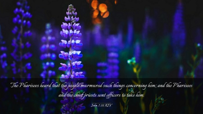 Picture 03 - John 7:32 KJV Desktop Wallpaper - The Pharisees heard that the people murmured such - Desktop Bible Verse Wallpaper