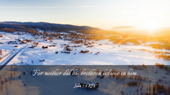 Picture 03 - John 7:5 KJV Desktop Wallpaper - For neither did his brethren believe in - Desktop Bible Verse Wallpaper
