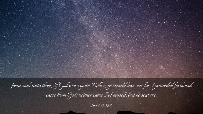 Picture 03 - John 8:42 KJV Desktop Wallpaper - Jesus said unto them, If God were your Father, ye - Desktop Bible Verse Wallpaper