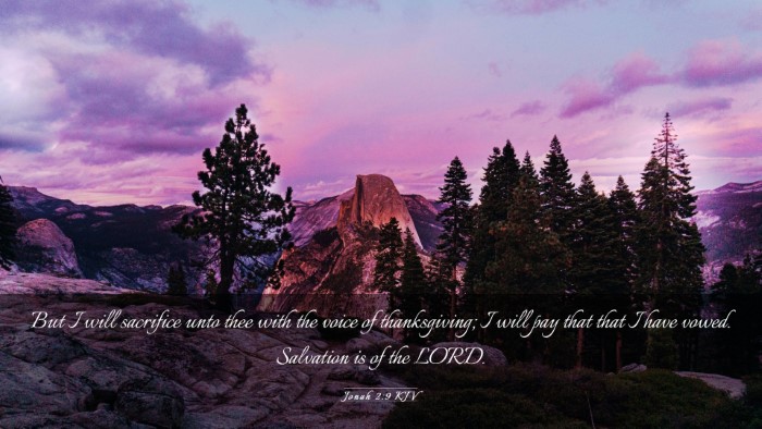Picture 03 - Jonah 2:9 KJV Desktop Wallpaper - But I will sacrifice unto thee with the voice of - Desktop Bible Verse Wallpaper