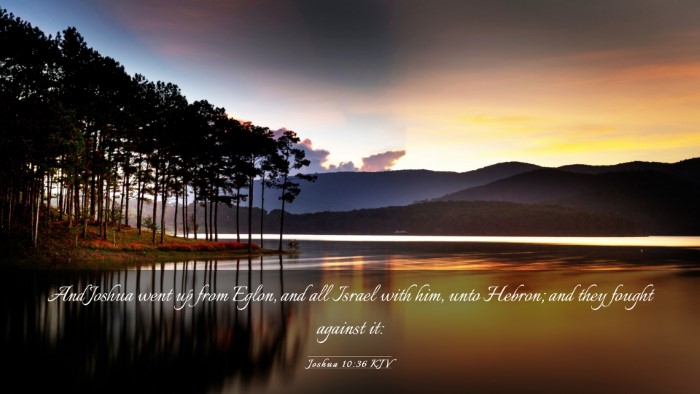 Picture 03 - Joshua 10:36 KJV Desktop Wallpaper - And Joshua went up from Eglon, and all Israel - Desktop Bible Verse Wallpaper