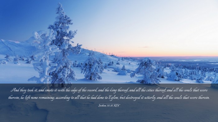 Picture 03 - Joshua 10:37 KJV Desktop Wallpaper - And they took it, and smote it with the edge of - Desktop Bible Verse Wallpaper