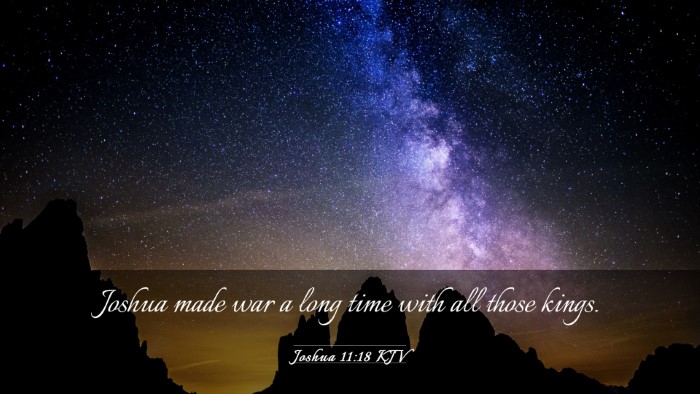 Picture 03 - Joshua 11:18 KJV Desktop Wallpaper - Joshua made war a long time with all those - Desktop Bible Verse Wallpaper
