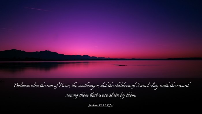 Picture 03 - Joshua 13:22 KJV Desktop Wallpaper - Balaam also the son of Beor, the soothsayer, did - Desktop Bible Verse Wallpaper
