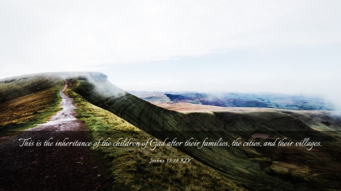 Picture 03 - Joshua 13:28 KJV Desktop Wallpaper - This is the inheritance of the children of Gad - Desktop Bible Verse Wallpaper