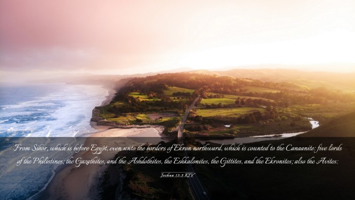 Picture 03 - Joshua 13:3 KJV Desktop Wallpaper - From Sihor, which is before Egypt, even unto the - Desktop Bible Verse Wallpaper