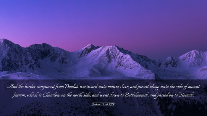 Picture 03 - Joshua 15:10 KJV Desktop Wallpaper - And the border compassed from Baalah westward - Desktop Bible Verse Wallpaper