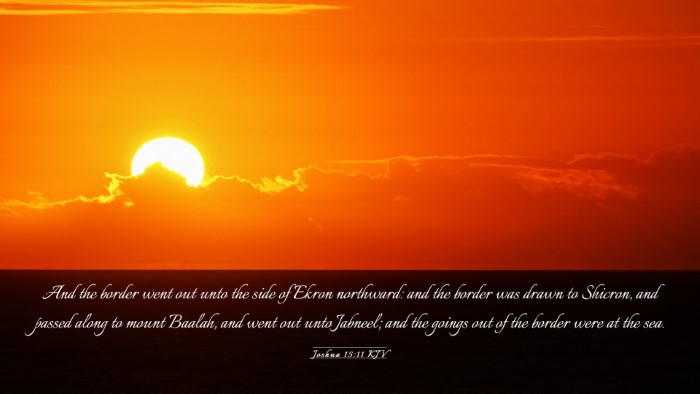 Picture 03 - Joshua 15:11 KJV Desktop Wallpaper - And the border went out unto the side of Ekron - Desktop Bible Verse Wallpaper