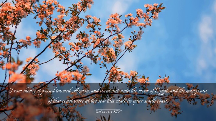 Picture 03 - Joshua 15:4 KJV Desktop Wallpaper - From thence it passed toward Azmon, and went out - Desktop Bible Verse Wallpaper