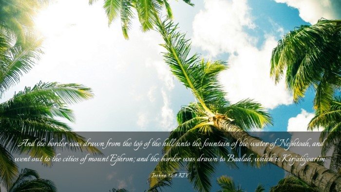Picture 03 - Joshua 15:9 KJV Desktop Wallpaper - And the border was drawn from the top of the hill - Desktop Bible Verse Wallpaper