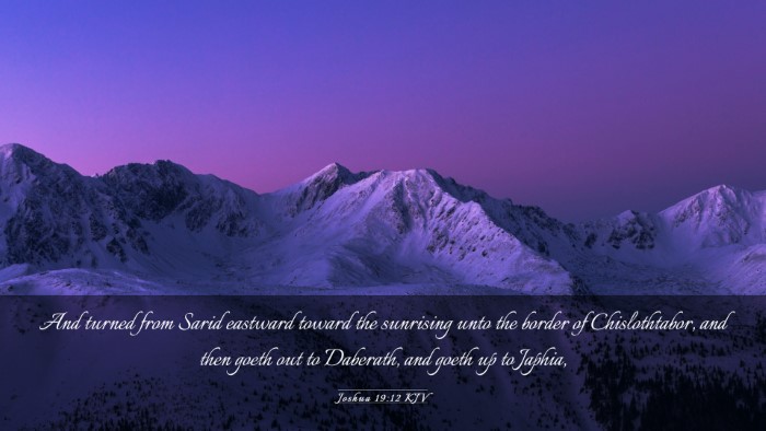 Picture 03 - Joshua 19:12 KJV Desktop Wallpaper - And turned from Sarid eastward toward the - Desktop Bible Verse Wallpaper