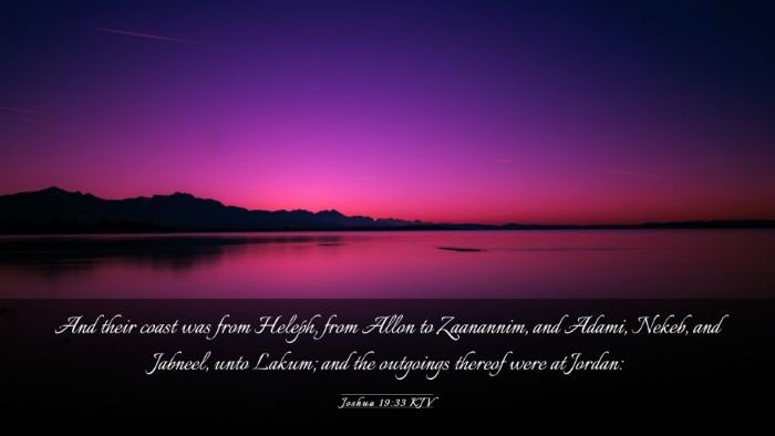 Picture 03 - Joshua 19:33 KJV Desktop Wallpaper - And their coast was from Heleph, from Allon to - Desktop Bible Verse Wallpaper