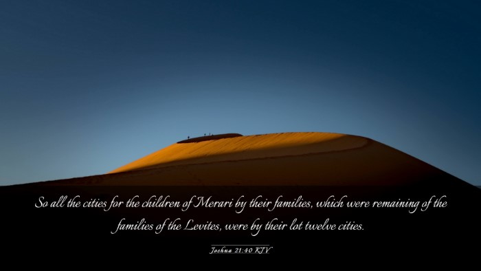 Picture 03 - Joshua 21:40 KJV Desktop Wallpaper - So all the cities for the children of Merari by - Desktop Bible Verse Wallpaper