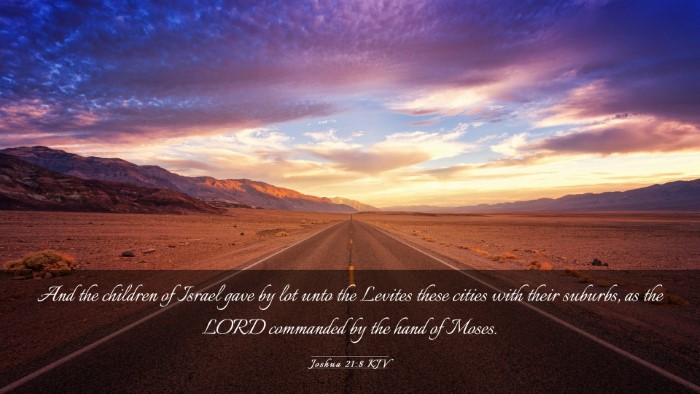 Picture 03 - Joshua 21:8 KJV Desktop Wallpaper - And the children of Israel gave by lot unto the - Desktop Bible Verse Wallpaper