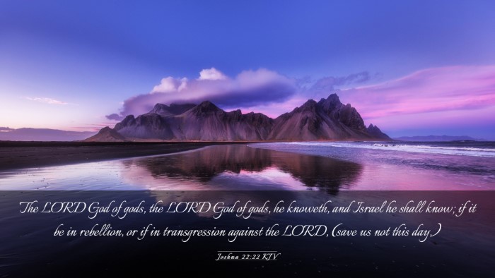 Picture 03 - Joshua 22:22 KJV Desktop Wallpaper - The LORD God of gods, the LORD God of gods, he - Desktop Bible Verse Wallpaper