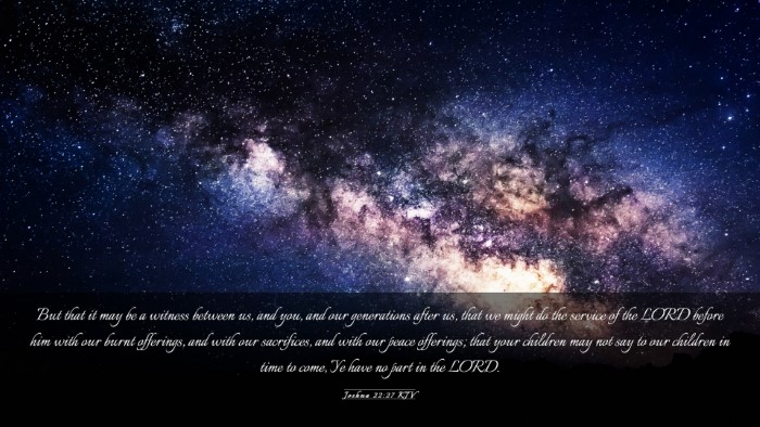 Picture 03 - Joshua 22:27 KJV Desktop Wallpaper - But that it may be a witness between us, and you, - Desktop Bible Verse Wallpaper