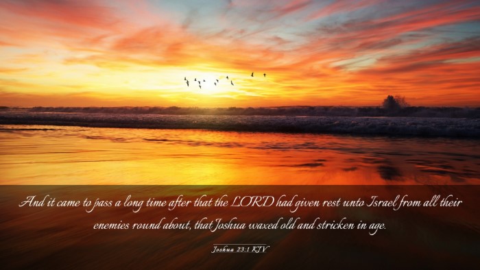 Picture 03 - Joshua 23:1 KJV Desktop Wallpaper - And it came to pass a long time after that the - Desktop Bible Verse Wallpaper
