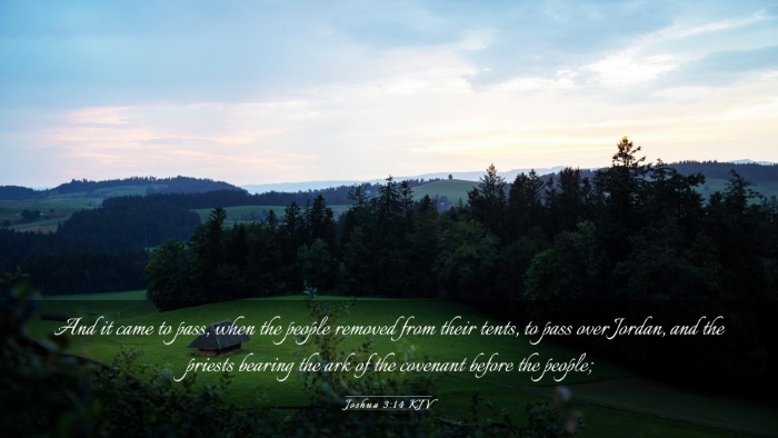 Picture 03 - Joshua 3:14 KJV Desktop Wallpaper - And it came to pass, when the people removed from - Desktop Bible Verse Wallpaper