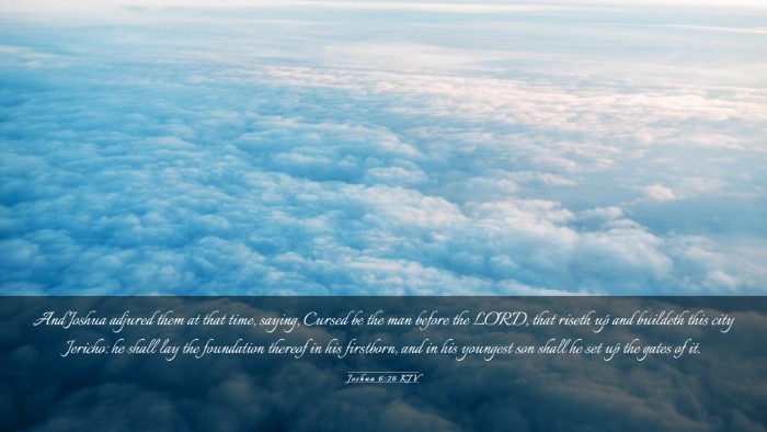 Picture 03 - Joshua 6:26 KJV Desktop Wallpaper - And Joshua adjured them at that time, saying, - Desktop Bible Verse Wallpaper