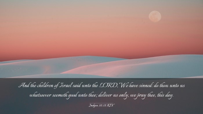 Picture 03 - Judges 10:15 KJV Desktop Wallpaper - And the children of Israel said unto the LORD, We - Desktop Bible Verse Wallpaper