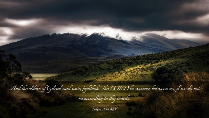 Picture 03 - Judges 11:10 KJV Desktop Wallpaper - And the elders of Gilead said unto Jephthah, The - Desktop Bible Verse Wallpaper