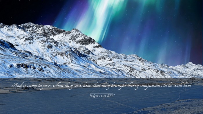 Picture 03 - Judges 14:11 KJV Desktop Wallpaper - And it came to pass, when they saw him, that they - Desktop Bible Verse Wallpaper