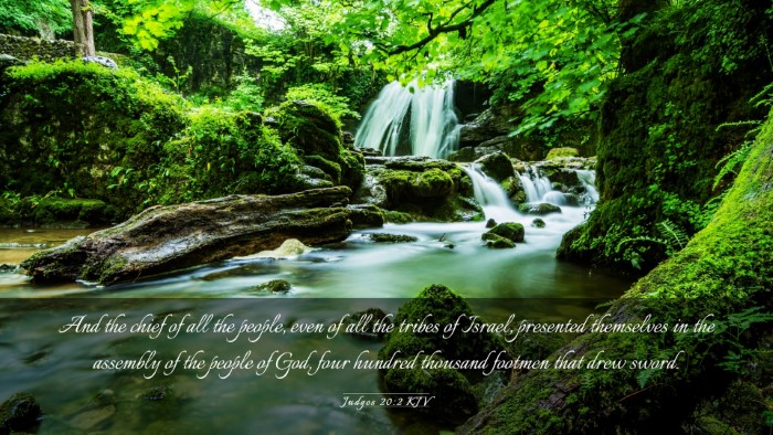 Picture 03 - Judges 20:2 KJV Desktop Wallpaper - And the chief of all the people, even of all the - Desktop Bible Verse Wallpaper