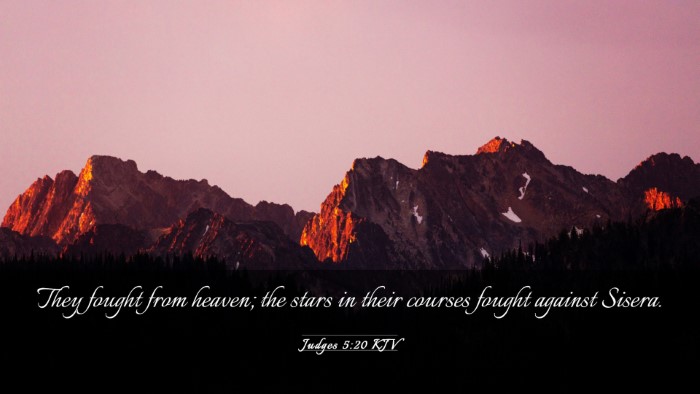 Picture 03 - Judges 5:20 KJV Desktop Wallpaper - They fought from heaven; the stars in their - Desktop Bible Verse Wallpaper