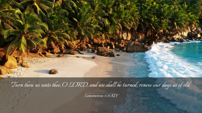 Picture 03 - Lamentations 5:21 KJV Desktop Wallpaper - Turn thou us unto thee, O LORD, and we shall be - Desktop Bible Verse Wallpaper