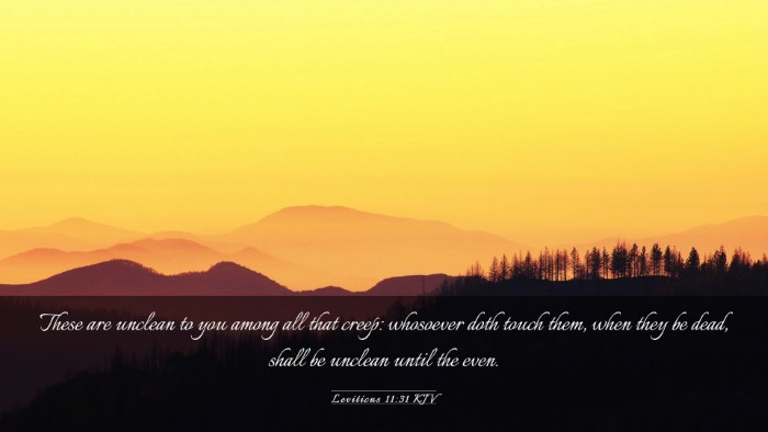 Picture 03 - Leviticus 11:31 KJV Desktop Wallpaper - These are unclean to you among all that creep: - Desktop Bible Verse Wallpaper