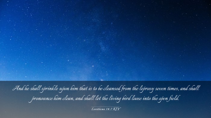 Picture 03 - Leviticus 14:7 KJV Desktop Wallpaper - And he shall sprinkle upon him that is to be - Desktop Bible Verse Wallpaper