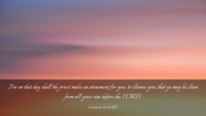 Picture 03 - Leviticus 16:30 KJV Desktop Wallpaper - For on that day shall the priest make an - Desktop Bible Verse Wallpaper