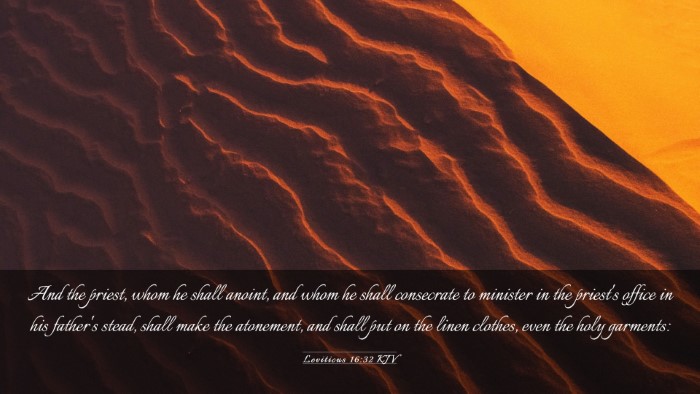 Picture 03 - Leviticus 16:32 KJV Desktop Wallpaper - And the priest, whom he shall anoint, and whom he - Desktop Bible Verse Wallpaper