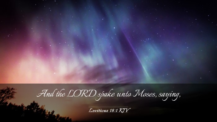 Picture 03 - Leviticus 18:1 KJV Desktop Wallpaper - And the LORD spake unto Moses, - Desktop Bible Verse Wallpaper