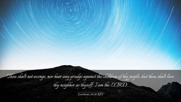 Picture 03 - Leviticus 19:18 KJV Desktop Wallpaper - Thou shalt not avenge, nor bear any grudge - Desktop Bible Verse Wallpaper