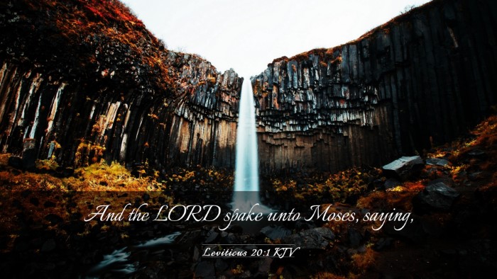 Picture 03 - Leviticus 20:1 KJV Desktop Wallpaper - And the LORD spake unto Moses, - Desktop Bible Verse Wallpaper