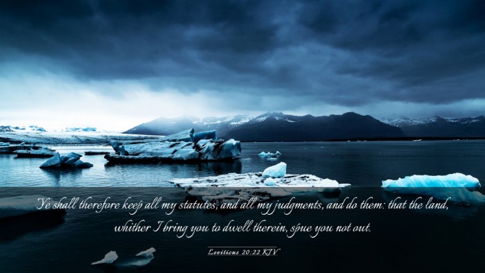 Picture 03 - Leviticus 20:22 KJV Desktop Wallpaper - Ye shall therefore keep all my statutes, and all - Desktop Bible Verse Wallpaper