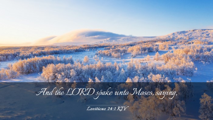 Picture 03 - Leviticus 24:1 KJV Desktop Wallpaper - And the LORD spake unto Moses, - Desktop Bible Verse Wallpaper