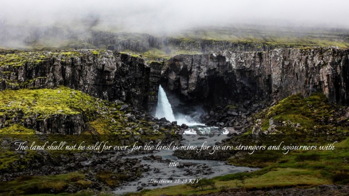 Picture 03 - Leviticus 25:23 KJV Desktop Wallpaper - The land shall not be sold for ever: for the land - Desktop Bible Verse Wallpaper