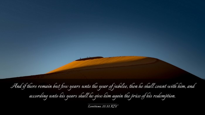 Picture 03 - Leviticus 25:52 KJV Desktop Wallpaper - And if there remain but few years unto the year - Desktop Bible Verse Wallpaper