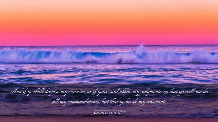 Picture 03 - Leviticus 26:15 KJV Desktop Wallpaper - And if ye shall despise my statutes, or if your - Desktop Bible Verse Wallpaper