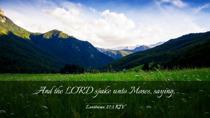 Picture 03 - Leviticus 27:1 KJV Desktop Wallpaper - And the LORD spake unto Moses, - Desktop Bible Verse Wallpaper